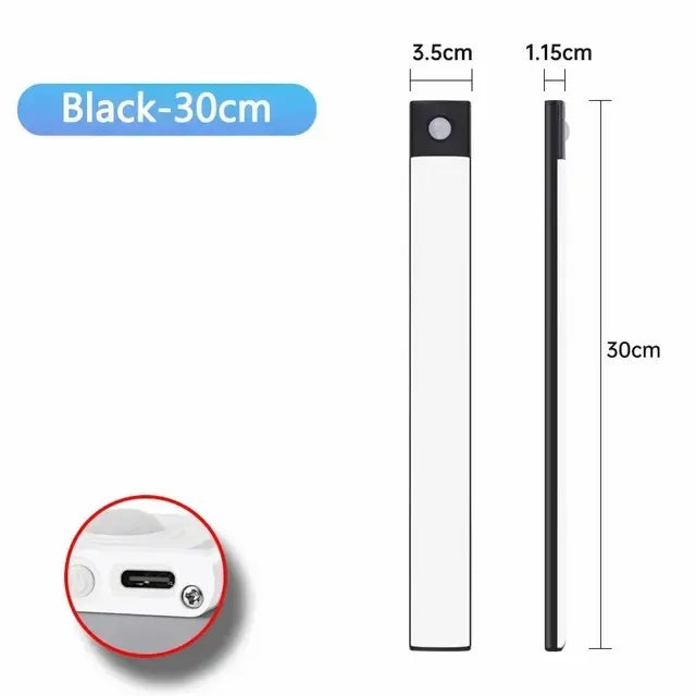 Motion Sensor LED Night Light – Wireless, USB Rechargeable, Under Cabinet & Wardrobe Lamp