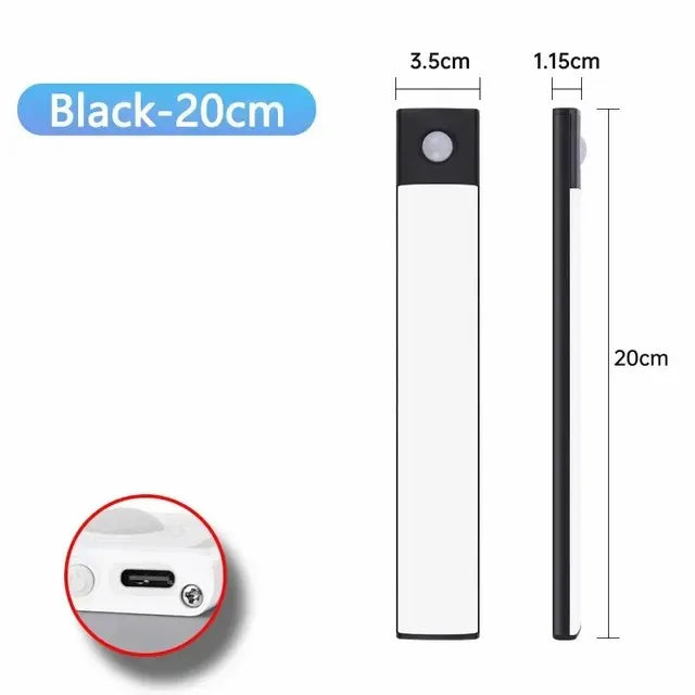 Motion Sensor LED Night Light – Wireless, USB Rechargeable, Under Cabinet & Wardrobe Lamp