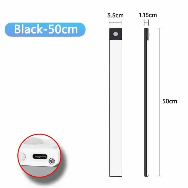 Motion Sensor LED Night Light – Wireless, USB Rechargeable, Under Cabinet & Wardrobe Lamp