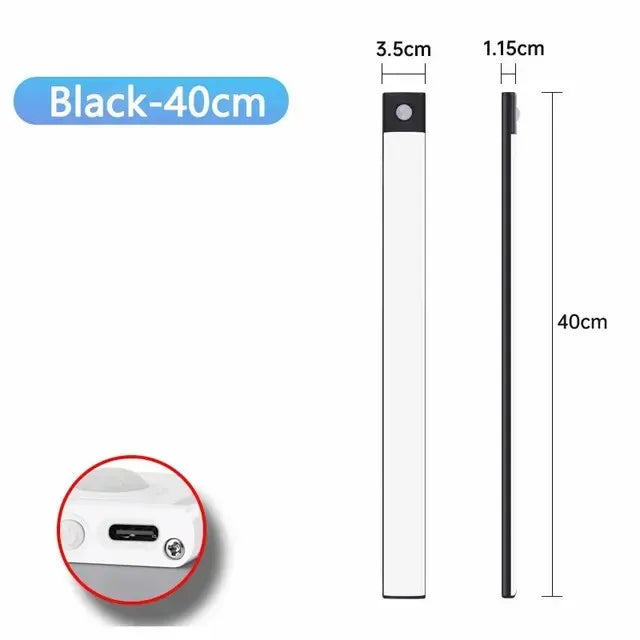 Motion Sensor LED Night Light – Wireless, USB Rechargeable, Under Cabinet & Wardrobe Lamp